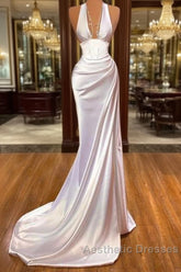 White Evening Prom Dresses, Sexy Evening Prom Dresses, Long Evening Dresses